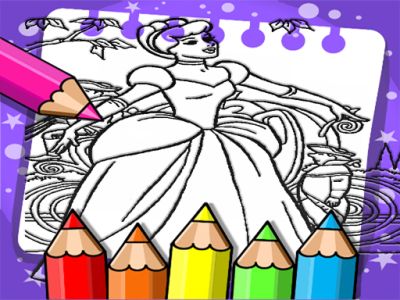 Cinderella Color Book - Play Online Games Free
