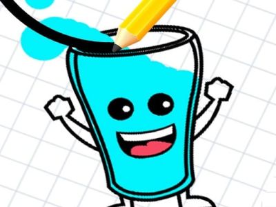 Happy Glass Fill the Glass by Draw Lines